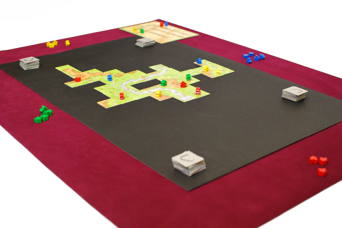 Complete Board Game Mat Set Felt with Nonslip Center  Carcassonne